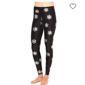Terez snowflake foil print leggings